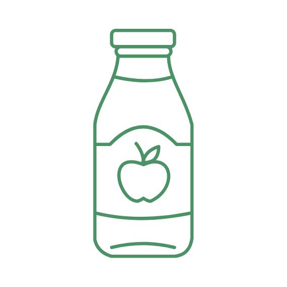 Icon von einer Apfelsaftflasche