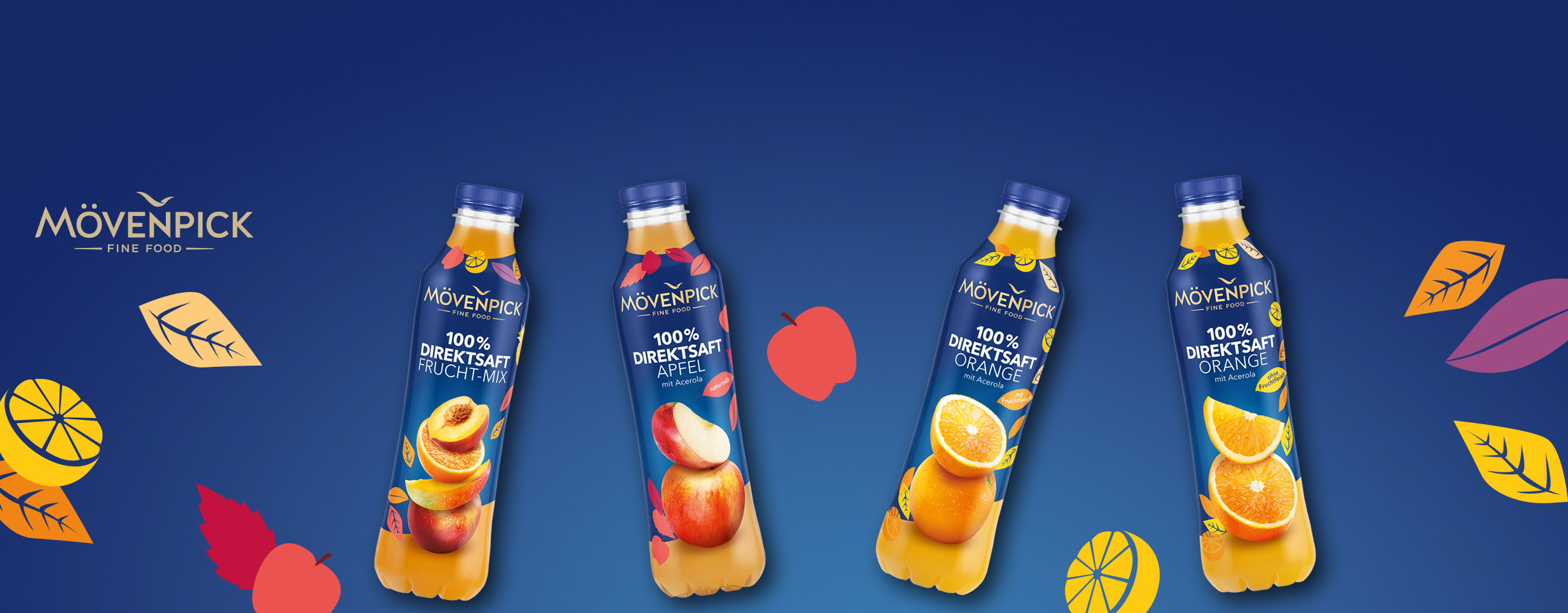 Mövenpick Produkte Pfirsich, Apfel, Orange