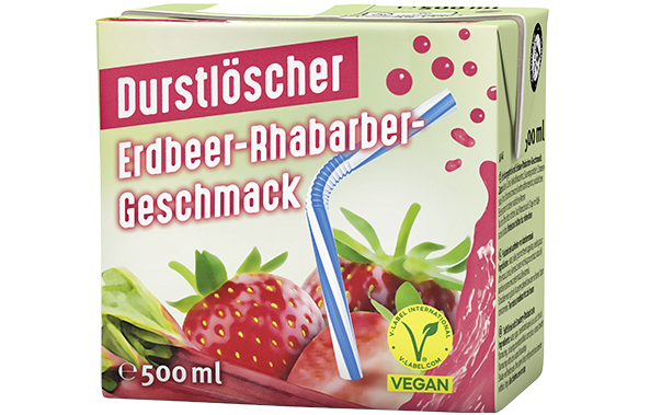 Durstlöscher Erdbeer-Rhabarber-Erfrischungsgetränk
