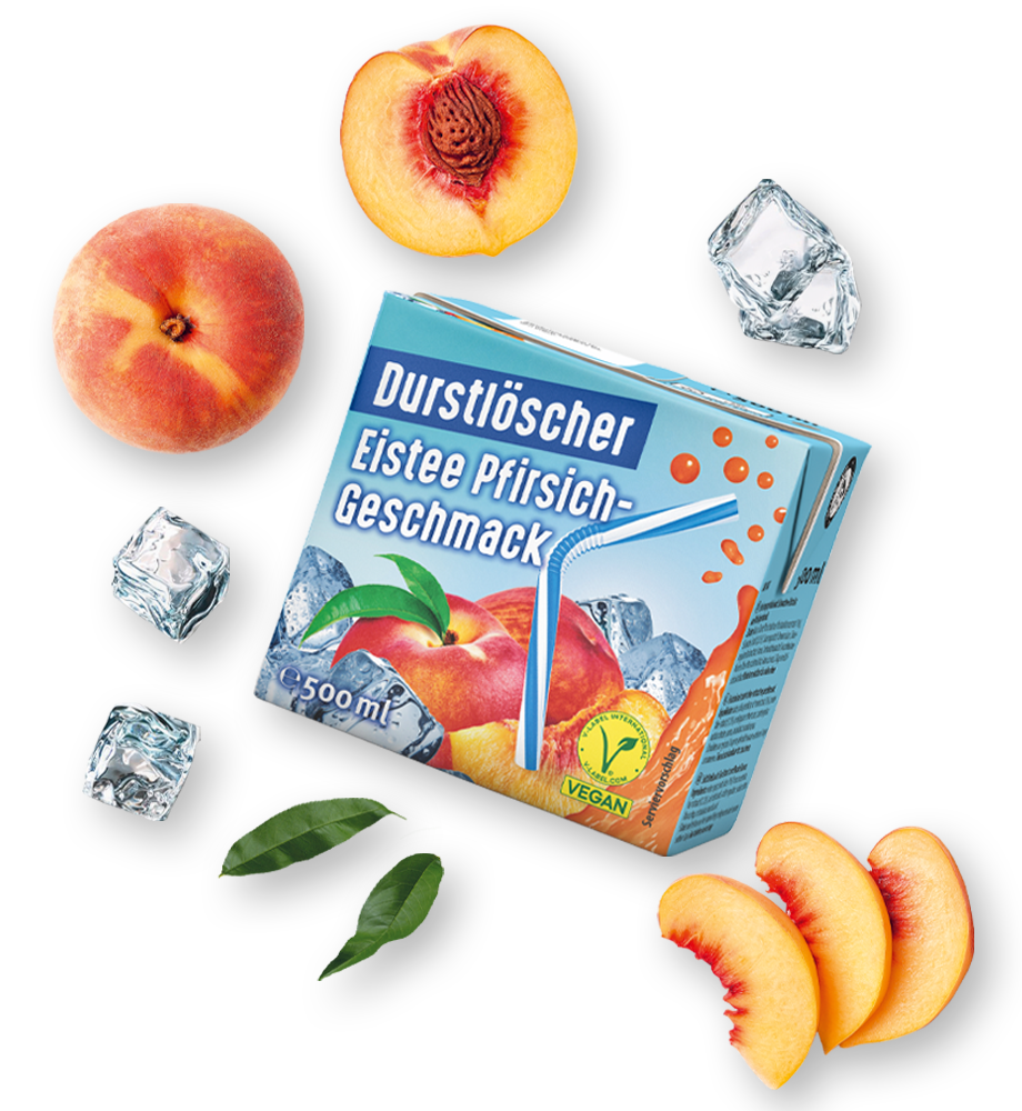 Ein Durstlöscher Eistee Pfirsichgeschmack in 0,5L