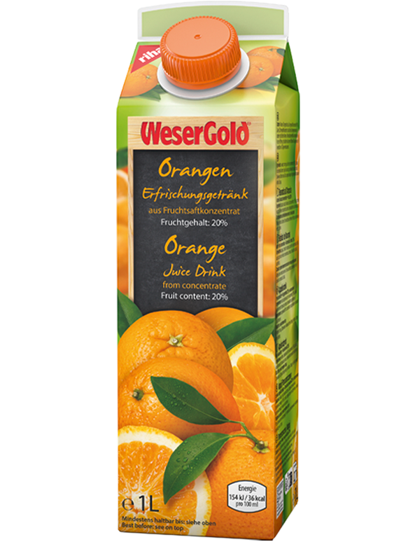 WeserGold Orangen-Fruchtsaftgetränk